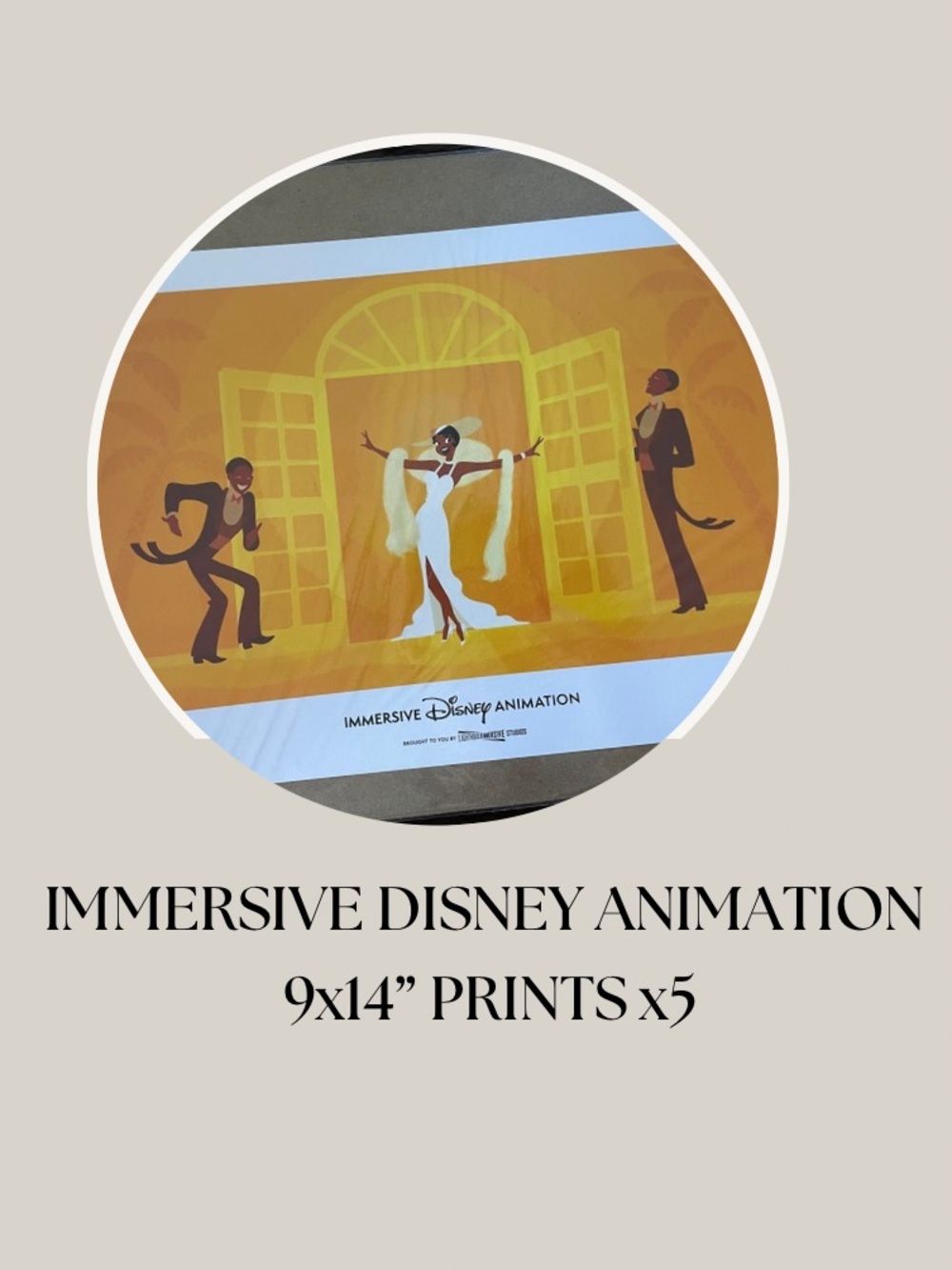 IMMERSIVE DISNEY ANIMATION 9x14” PRINTS x5